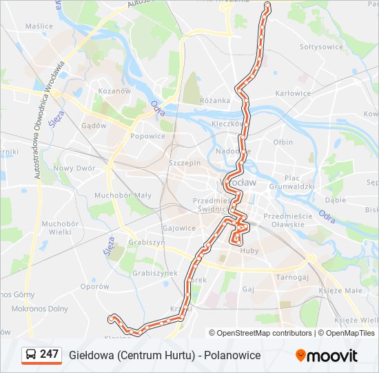 247 bus Line Map