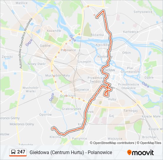 247 bus Line Map