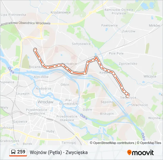 259 Bus Line Map