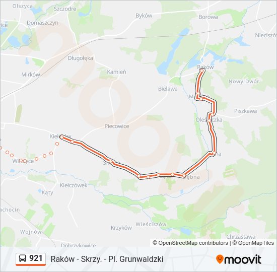 921 bus Line Map