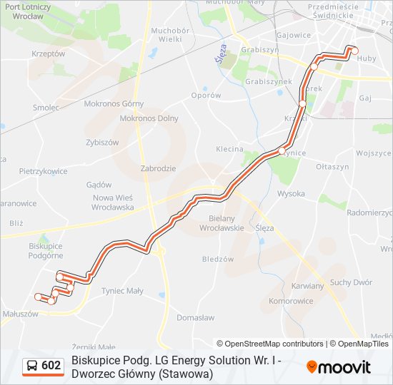 602 bus Line Map