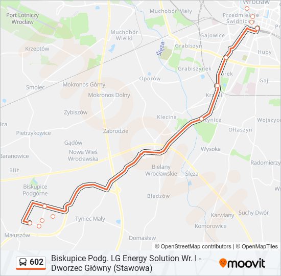 602 bus Line Map