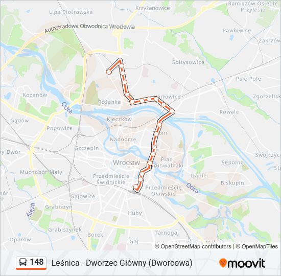 148 bus Line Map