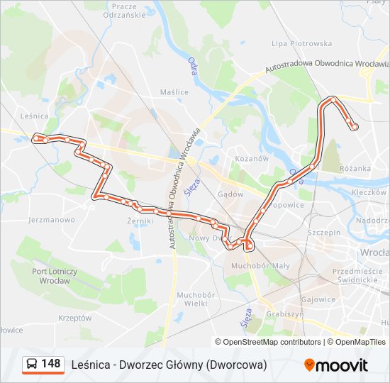 148 bus Line Map