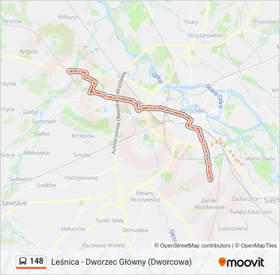 148 Bus Line Map