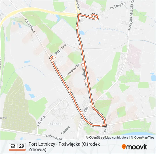 129 Bus Line Map