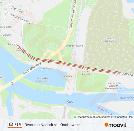 714 bus Line Map