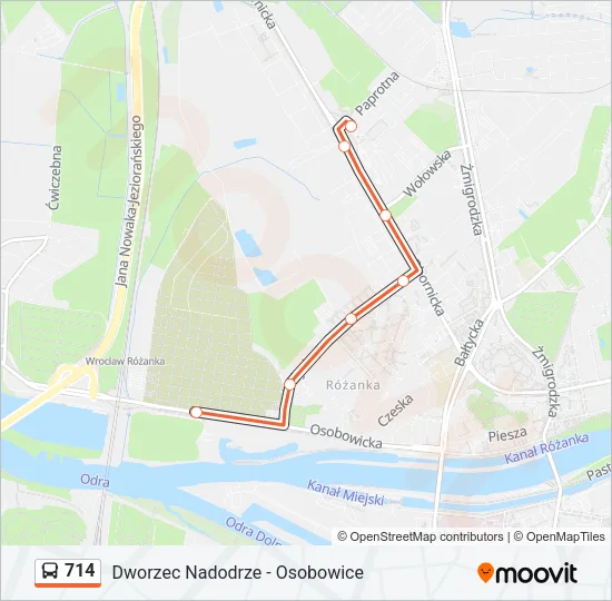 714 Bus Line Map