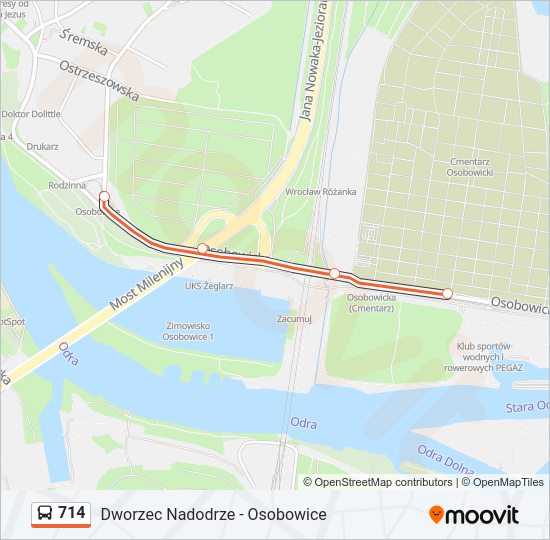 714 bus Line Map