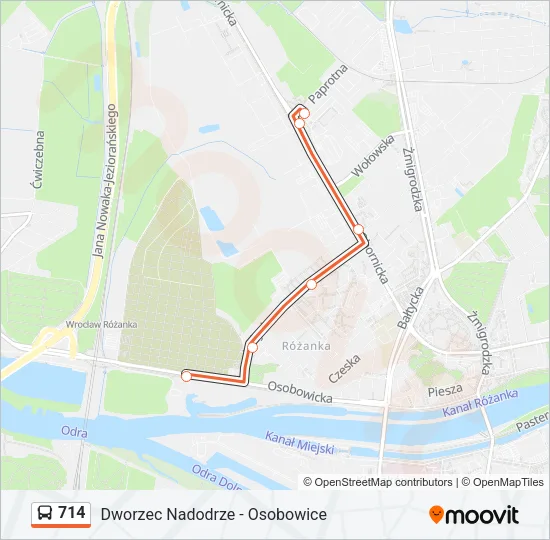 714 Bus Line Map