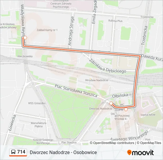 714 Bus Line Map