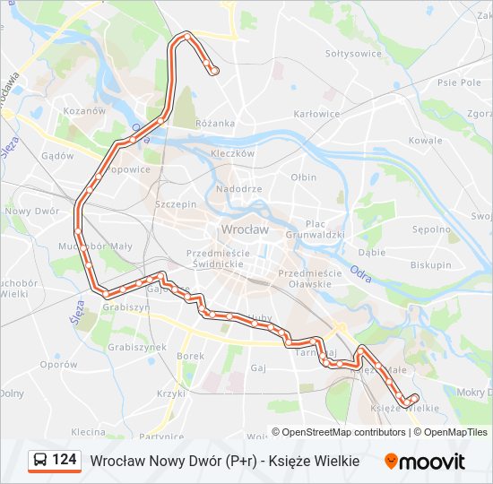 124 bus Line Map