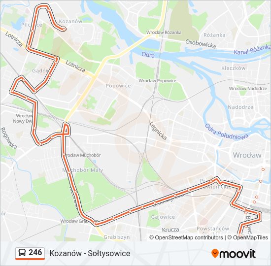 246 bus Line Map