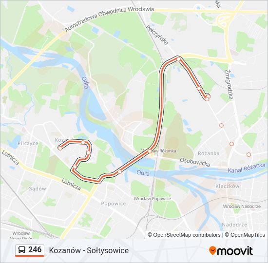 246 bus Line Map