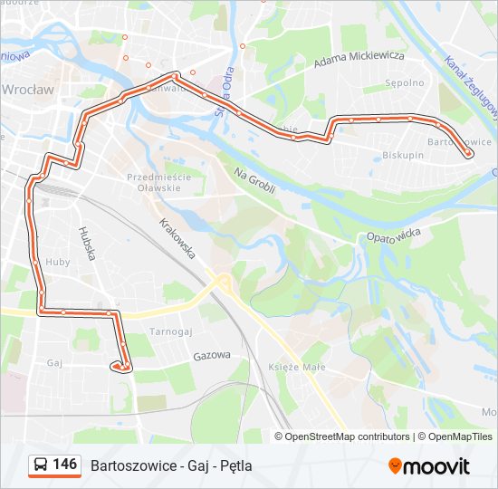 146 bus Line Map