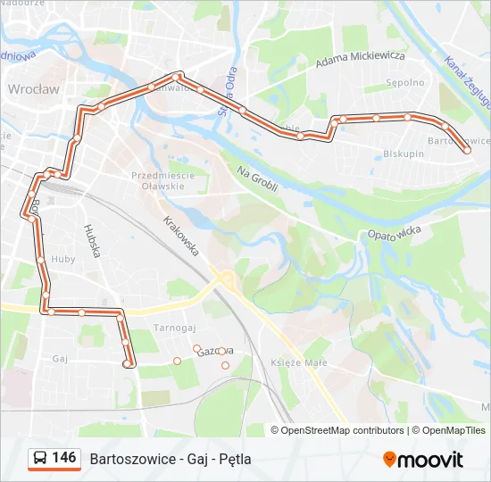 Автобус 146: карта маршрута