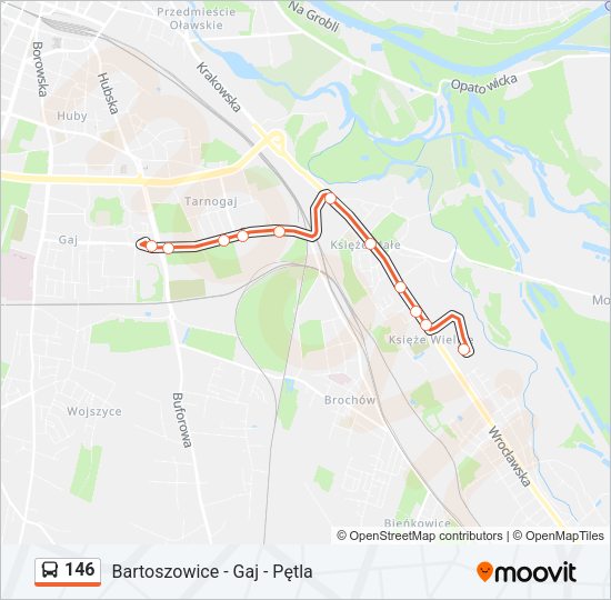 146 bus Line Map