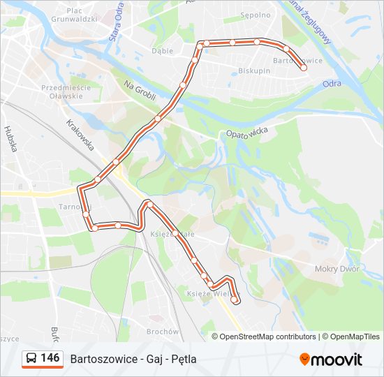 146 bus Line Map