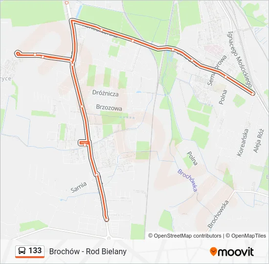 Автобус 133: карта маршрута