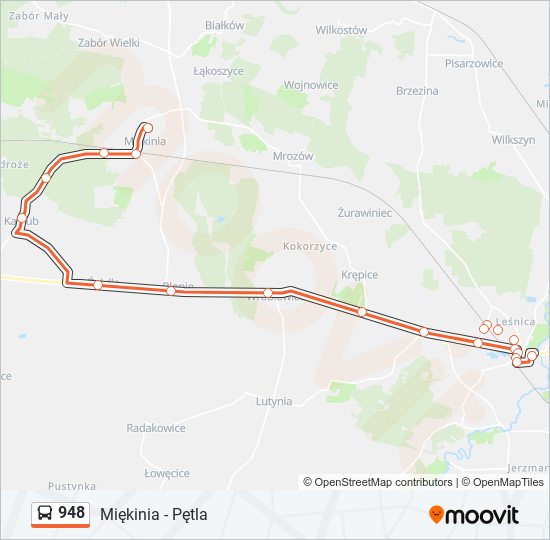 948 bus Line Map