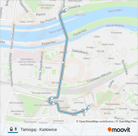 8 light rail Line Map