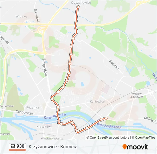  930: карта маршрута
