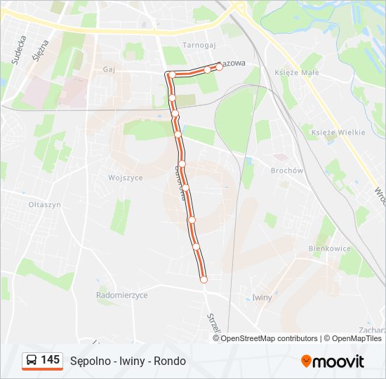 145 bus Line Map