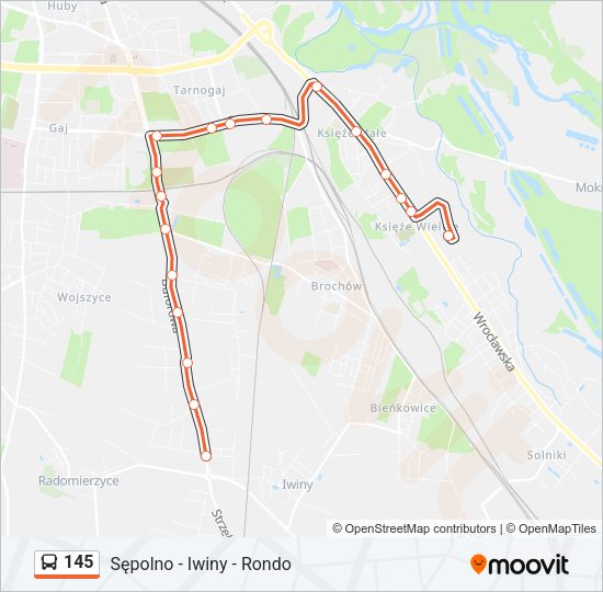 145 bus Line Map