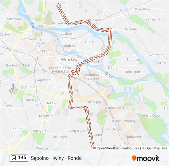 145 Bus Line Map