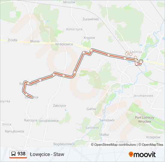 938 bus Line Map