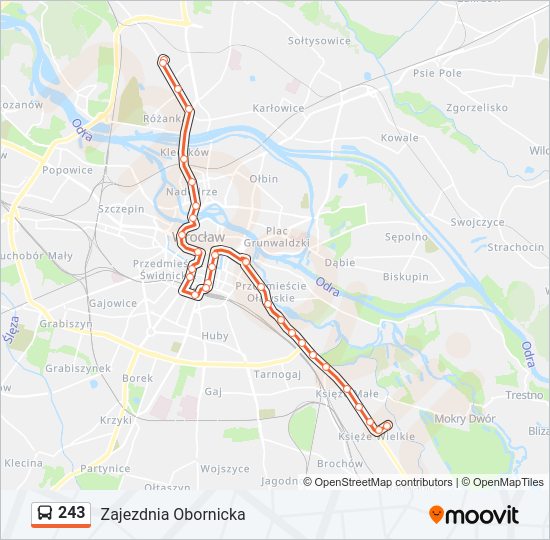 243 bus Line Map