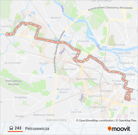 243 bus Line Map