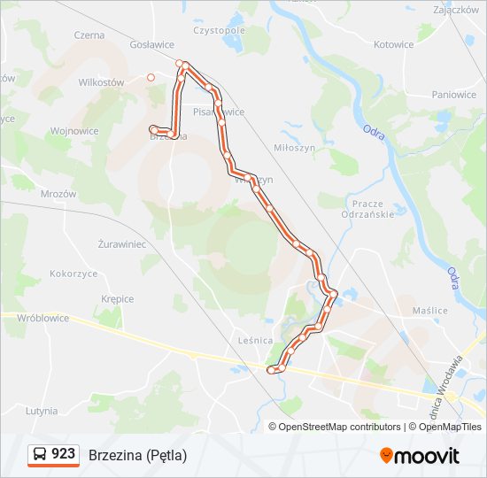 923 bus Line Map