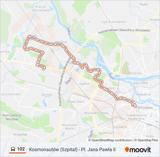 102 bus Line Map