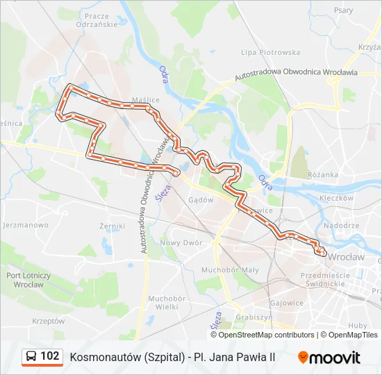 102 Bus Line Map