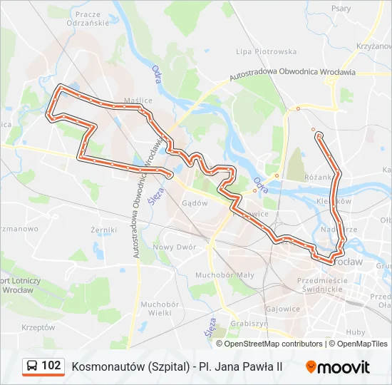 102 Bus Line Map