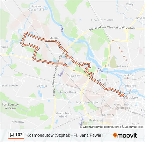 102 Bus Line Map