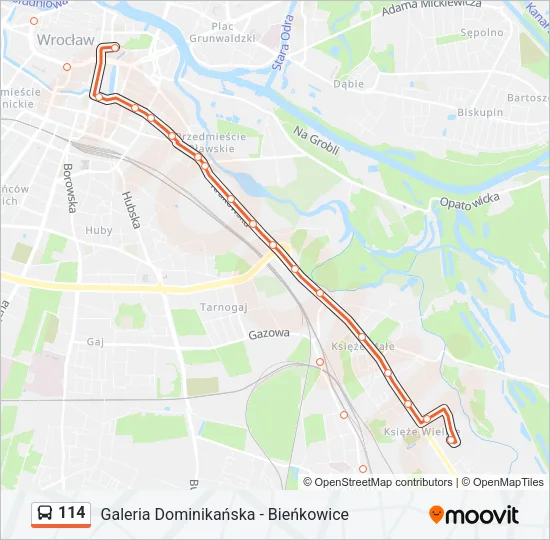 114 Bus Line Map