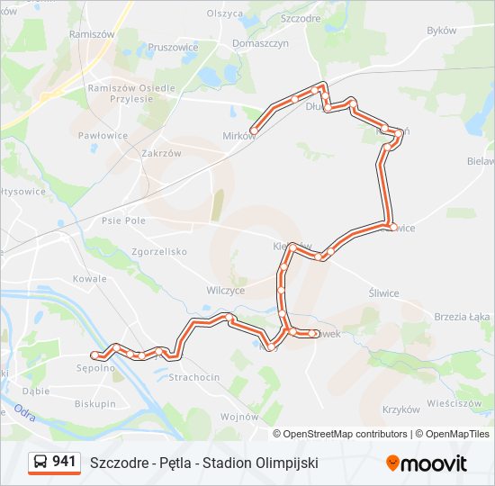 941 bus Line Map