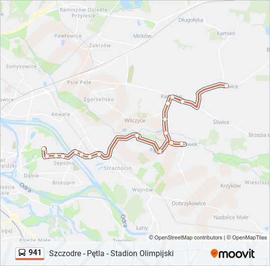 941 bus Line Map