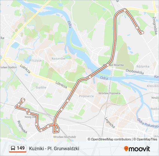 149 bus Line Map