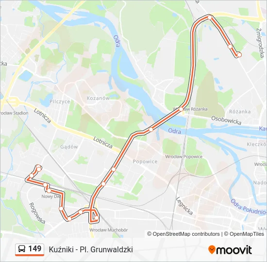 Автобус 149: карта маршрута