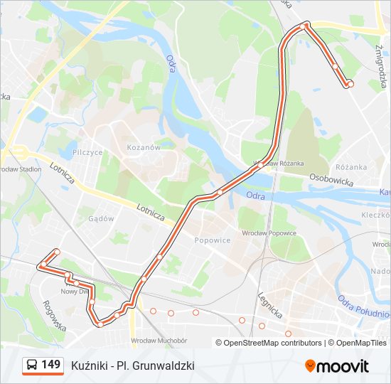 149 bus Line Map