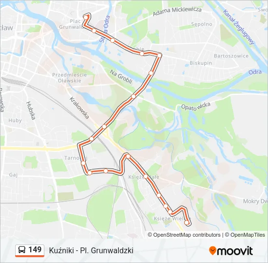 Автобус 149: карта маршрута