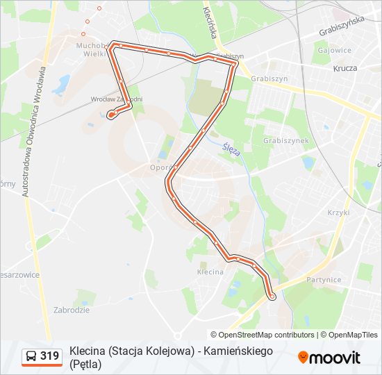 319 bus Line Map