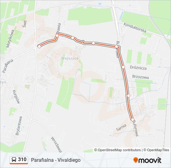 310 bus Line Map