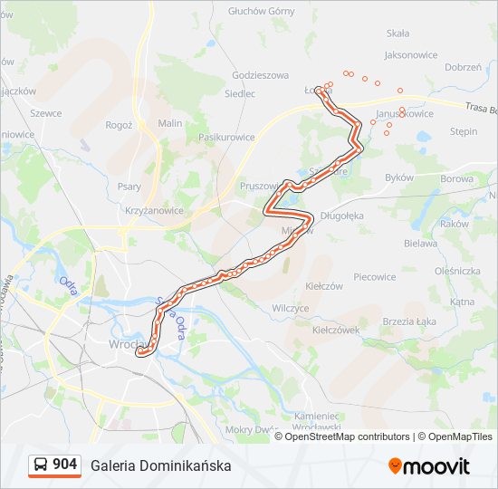 Автобус 904: карта маршрута
