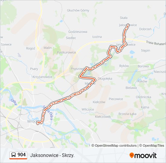 904 bus Line Map