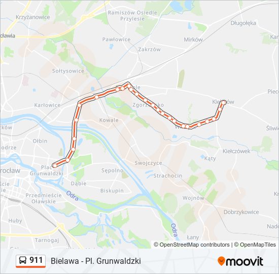 911 bus Line Map