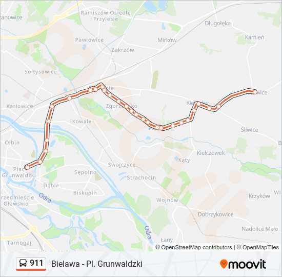 911 bus Line Map